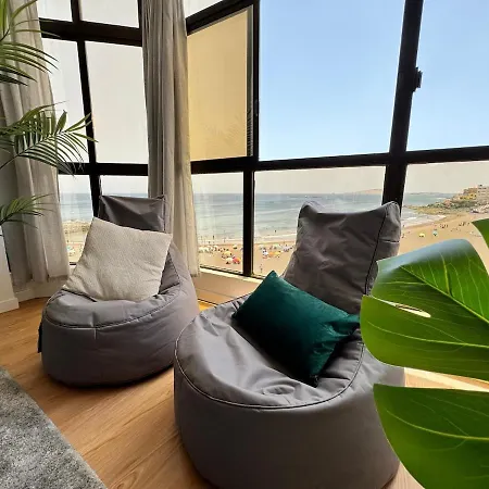 Lägenhet Beachfront - Front Row, Sea View, Penthouse Feeling, Fast Wifi, Smart-tv